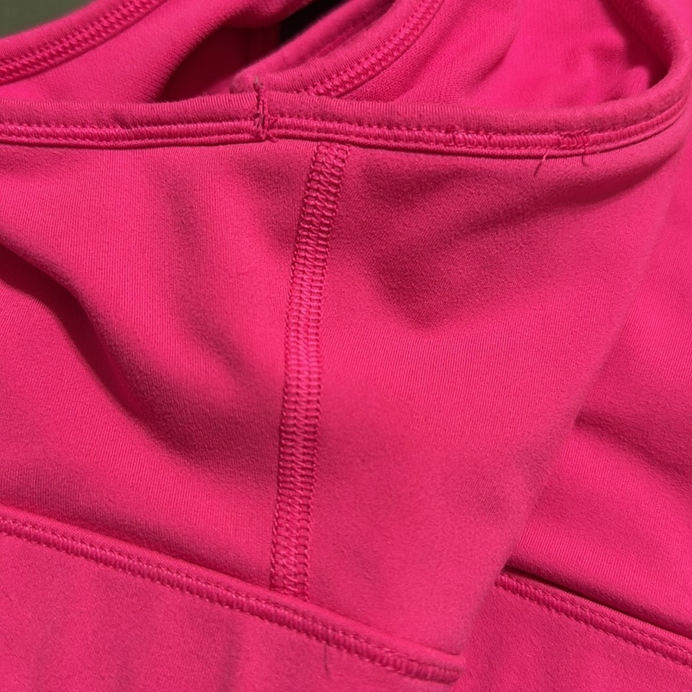 Reebok Pink Sports Bra Polyester Spandex Moisture Wicking Women Size L - Picture 12 of 13